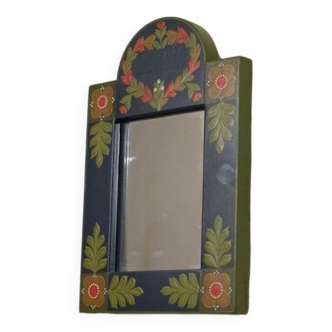 Bohemian mirror in painted wood