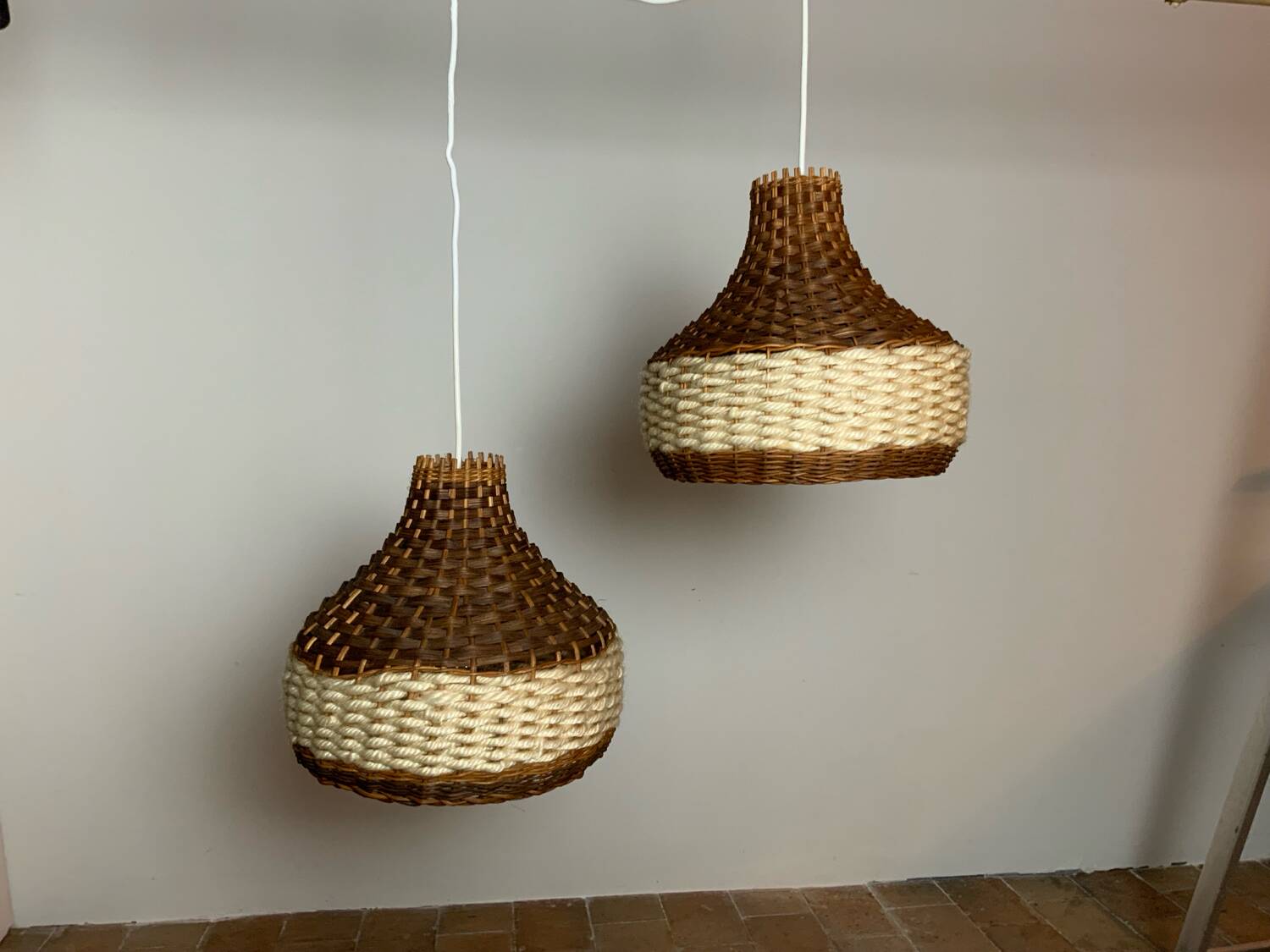 Pair of vintage pendant lights