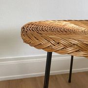 Table basse en rotin par Roberto Mango, Italie 1950s