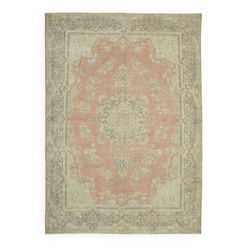 Handmade Oriental Contemporary 1980s 293 cm x 416 cm Beige Wool Carpet