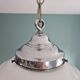 Art deco pendant lamp in white opaline, 1920s-30s