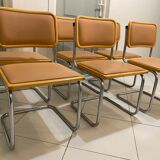 set of 6 chairs by Marcel Breuer Cesca B32 skaï 1960