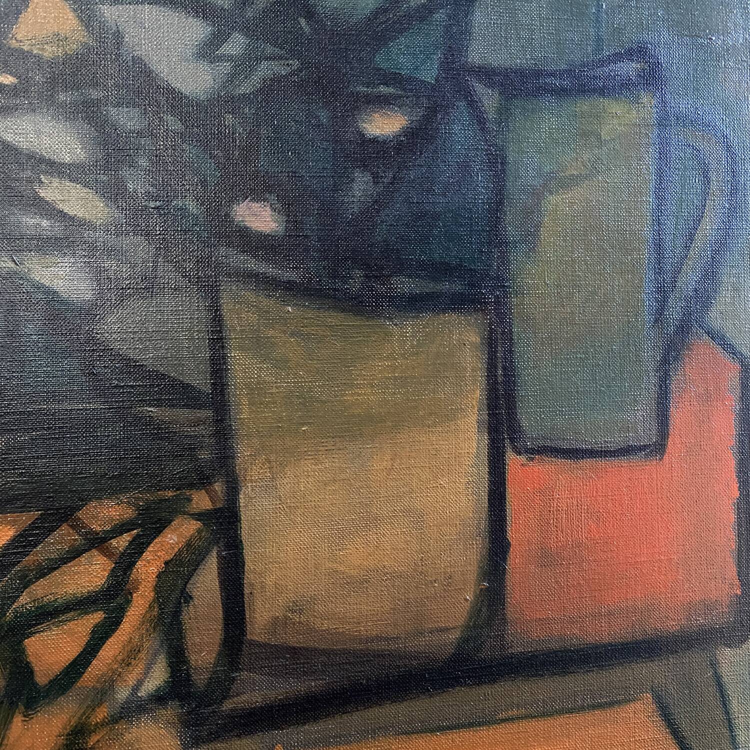 Tableau nature morte cubiste 1960 signé P.Legrand