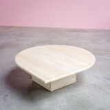 Postmodern coffee table in travertine, 1970