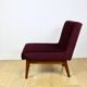 Vintage loft armchair 70s vintage burgundy wine velvet
