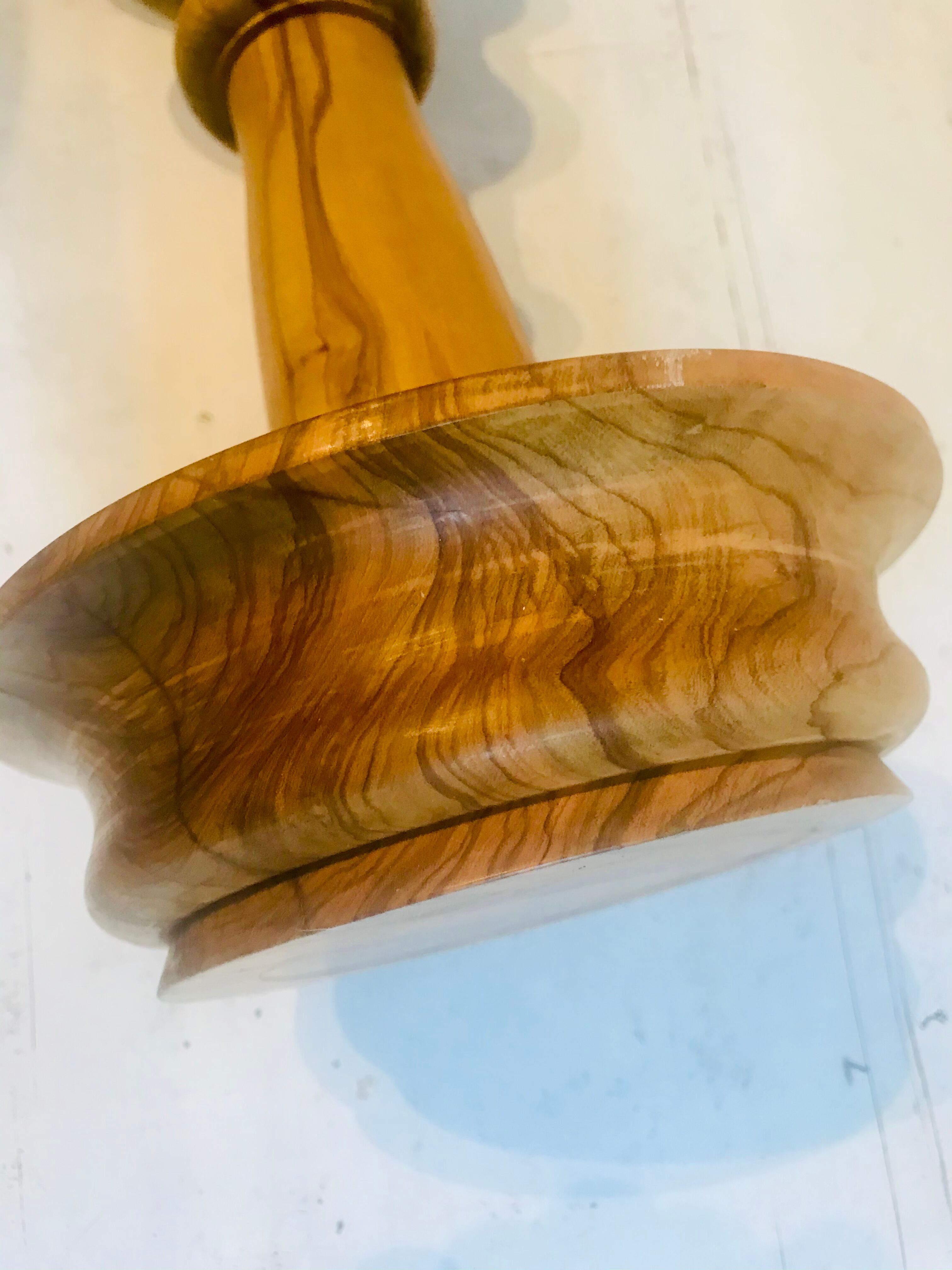 Lampe en bois 48 cm  circa 1960