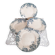 Flat plates (4) in earthenware from Saint Amand and Hamage, Terre de fer, Marie Louise model, c