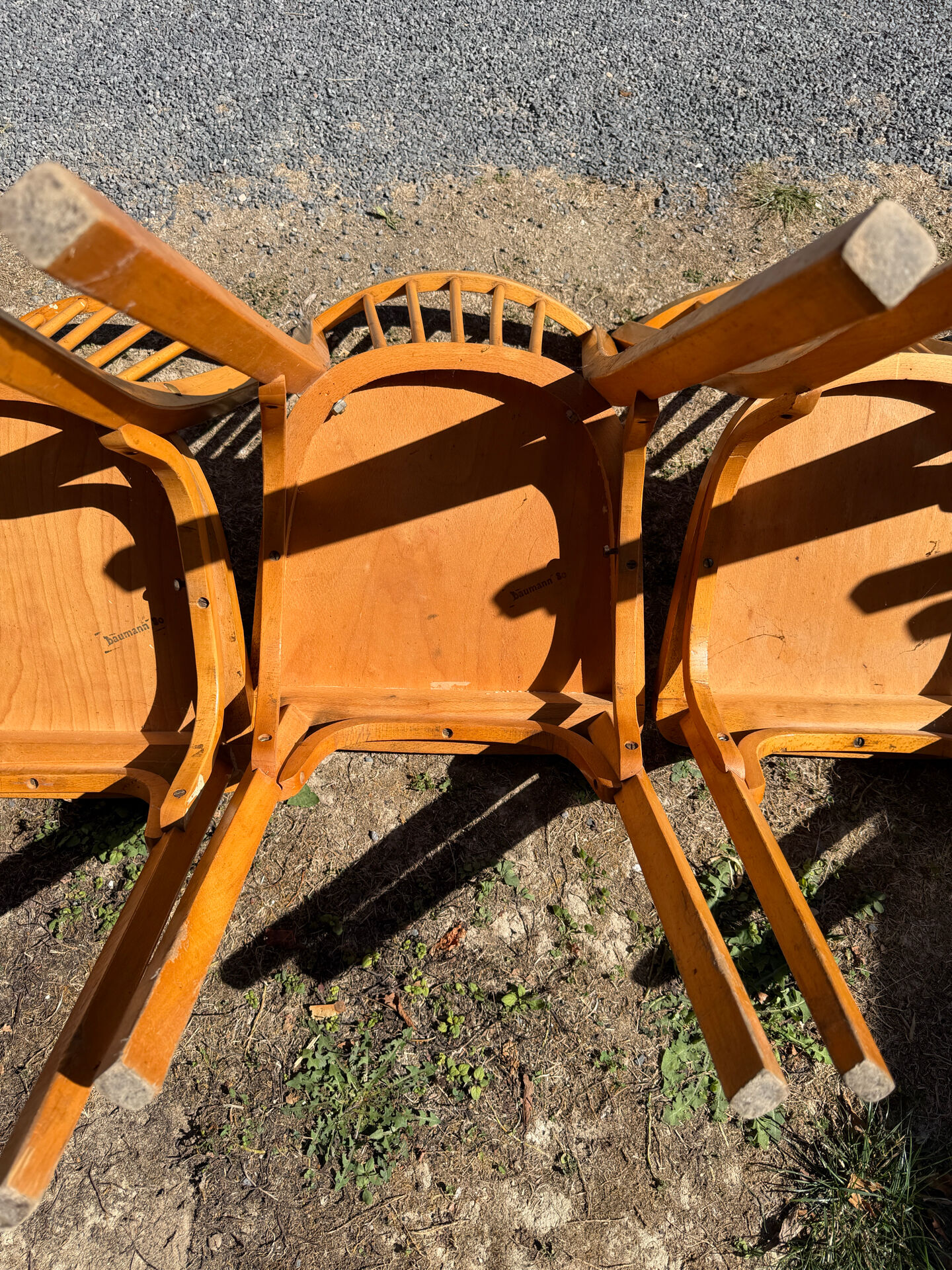 Lot de 6 chaises vintage en bois – Baumann