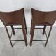 Tabourets de bar en cuir brésilien, années 1980