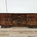 Art Decò console in mahogany burl