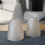 Set of 2 amber effect tulips with leaves (L-0210-4)