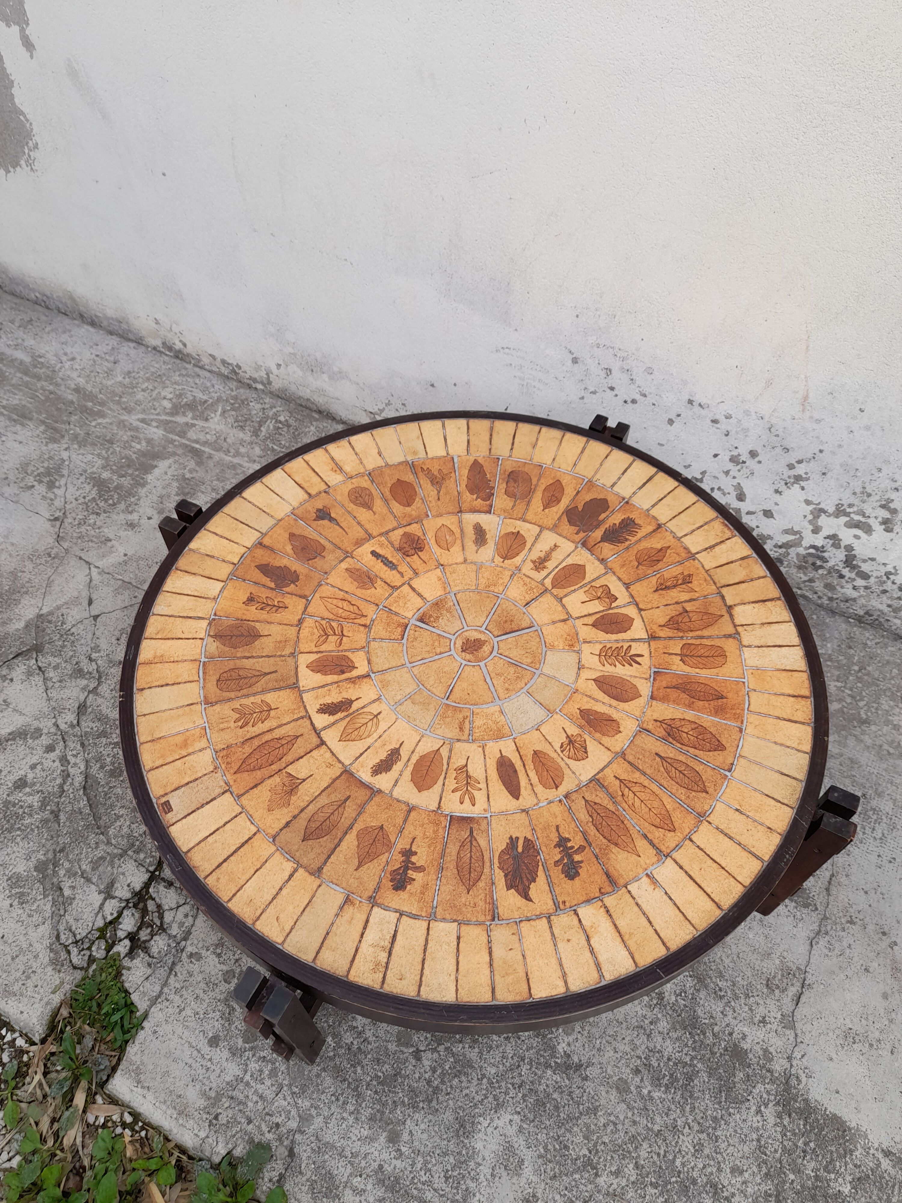 Coffee table by Roger Capron Vallauris model Herbier