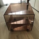 70s plexiglass coffee table