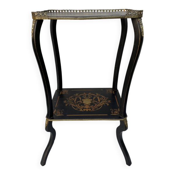 Table d'appoint , sellette Napoléeon III , marqueterie