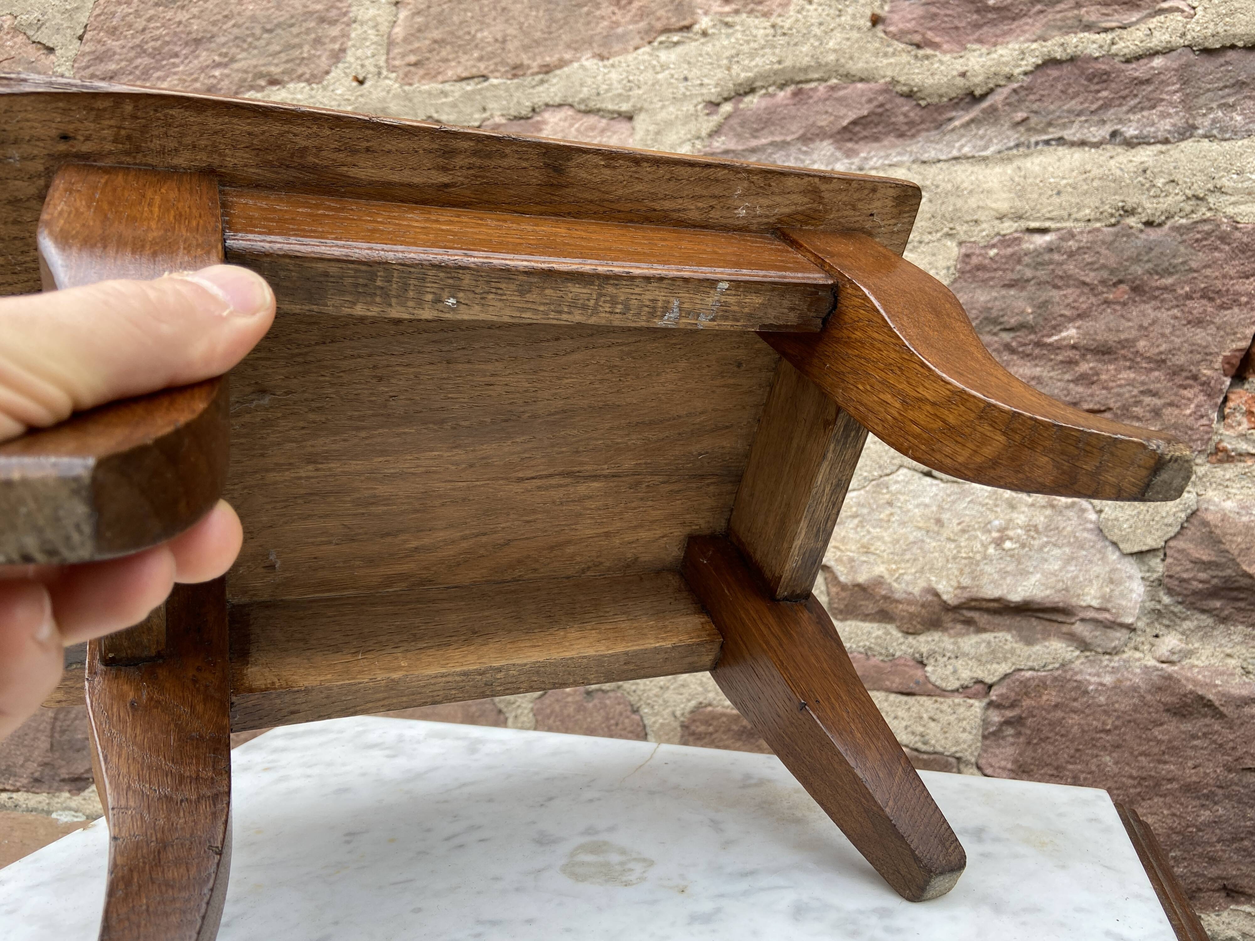 Footrest style rocaille Louis XV 1930 wooden