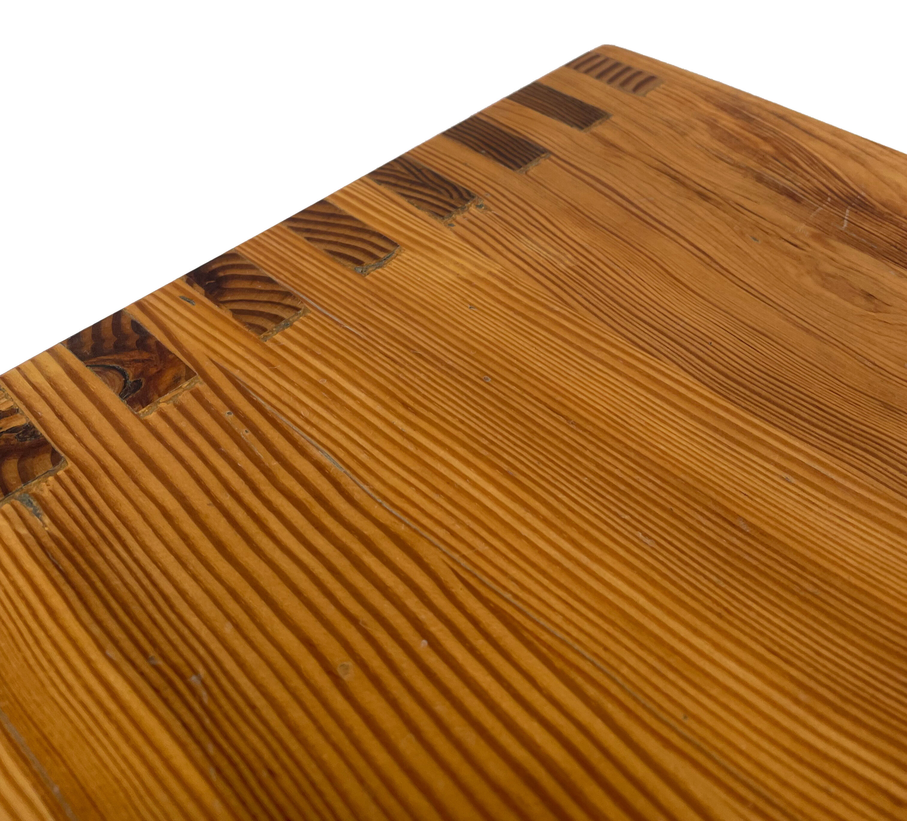 Vintage side table Ate van Apeldoorn, Pine wood 1970s