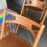 Chaises CH29 Sawbuck par Hans Wegner pour Carl Hansen & Son. Lot de 4