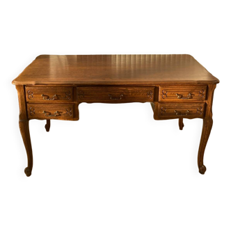 Louis XV style desk in solid oak