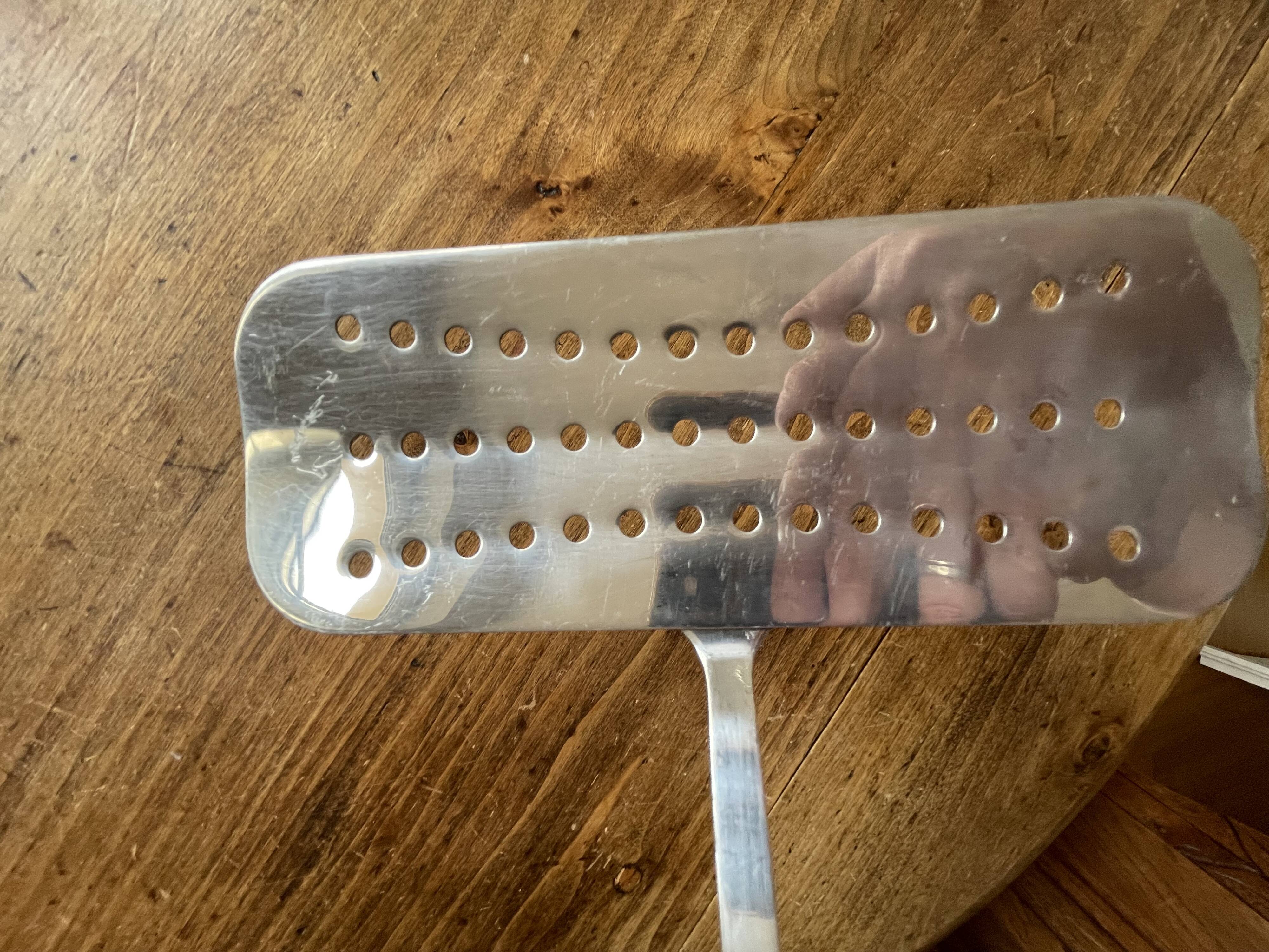 Ecumoire, fish, barbecue spatula, stainless steel - vintage Ikea