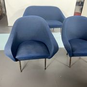 Mid-century modern loveseat and armchairs 50s