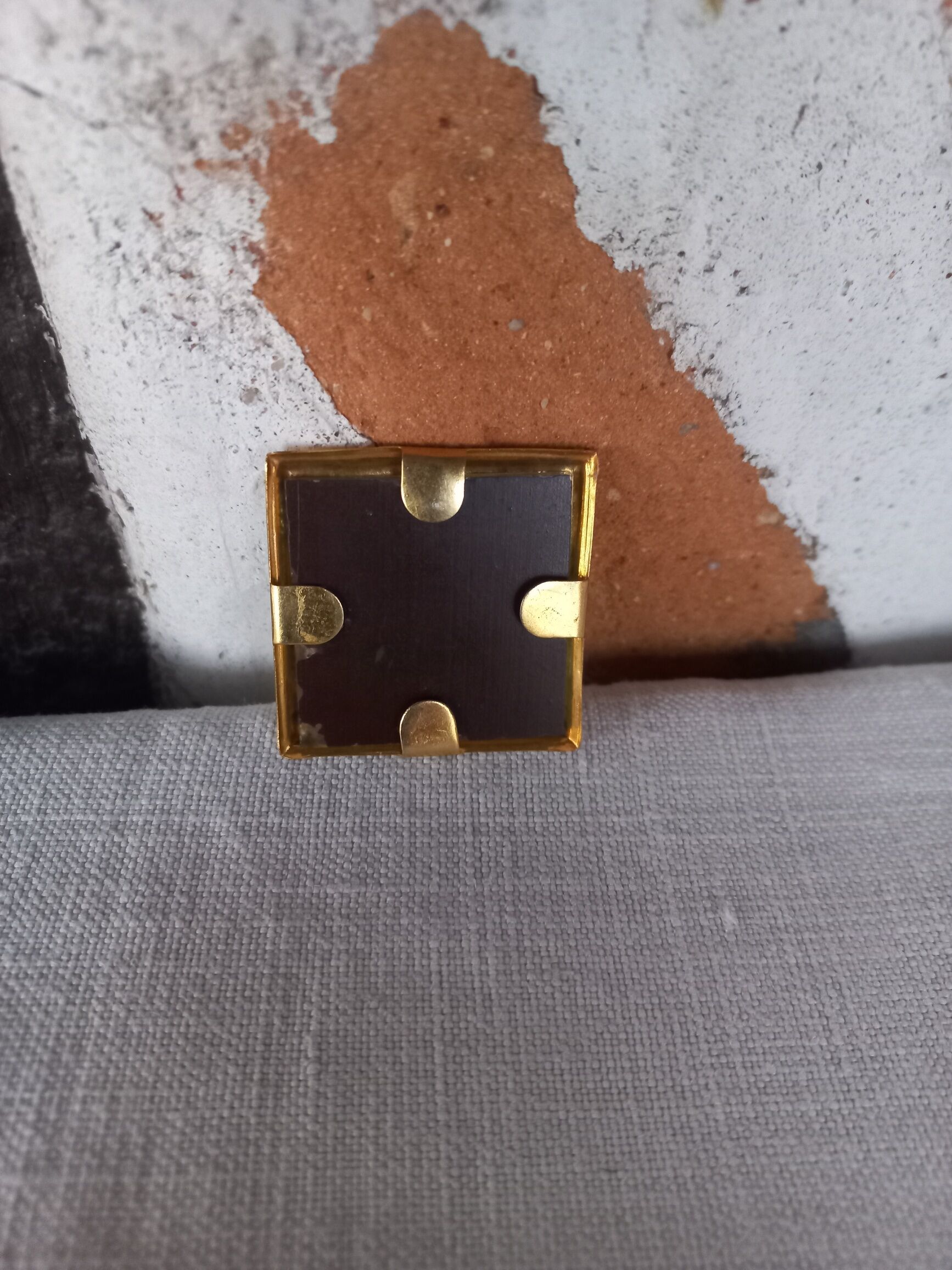 Miroir doré 3,5x3,5cm