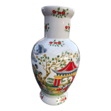 Vase motif asiatique