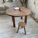 1950s round pine table with extensions