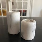 pair of marble candlesticks