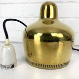 Golden Bell brass pendant light Alvar Aalto Louis Poulsen, Denmark 1950s