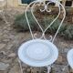 2 Chaises de jardin en fer forgé