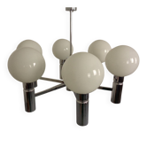 Opaline Glass Pendant Lamp from Sölken Leuchten, Germany, 1960s