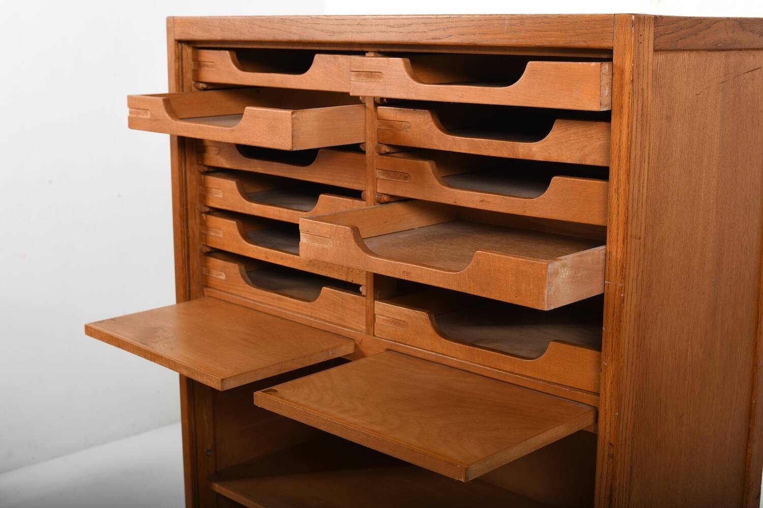 Hans Wegner Tambour Door Cabinet for Plan Møbler 1940s