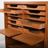 Hans Wegner Tambour Door Cabinet for Plan Møbler 1940s