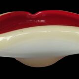 Ancienne coupelle vide poche cendrier double opaline