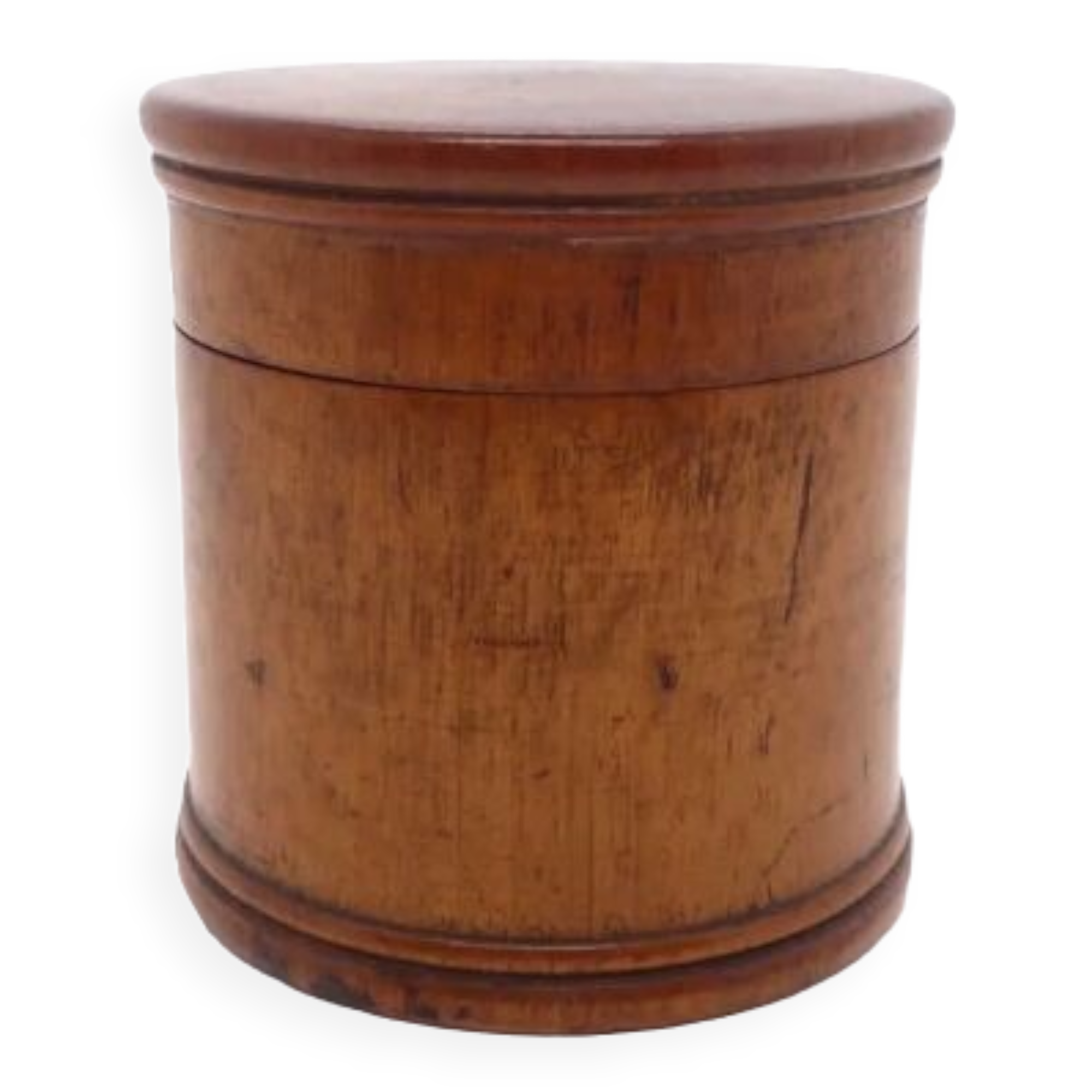 Round wooden box