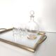 Plateau laiton et verre