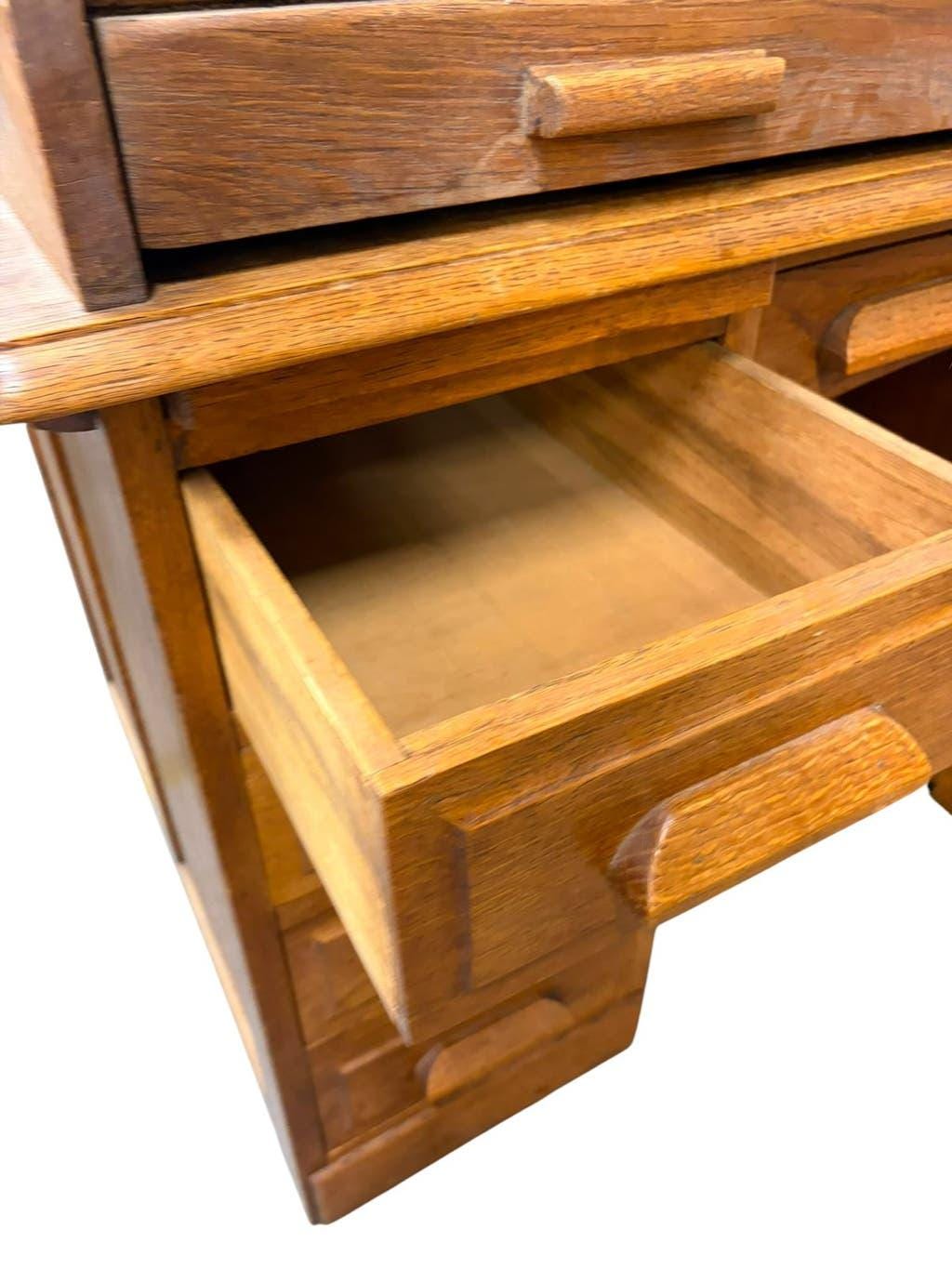 Bureau américain vintage en bois / table d'écriture