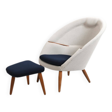 Fauteuil lounge ODA d'Arnold Madsen, années 1950 / Nouveau revêtement