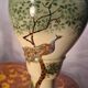 pair of ceramic lamps, Art Nouveau 1900 with 30 slight signs of wear visible