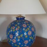 Ball-shaped table lamp with Lorraine enamels