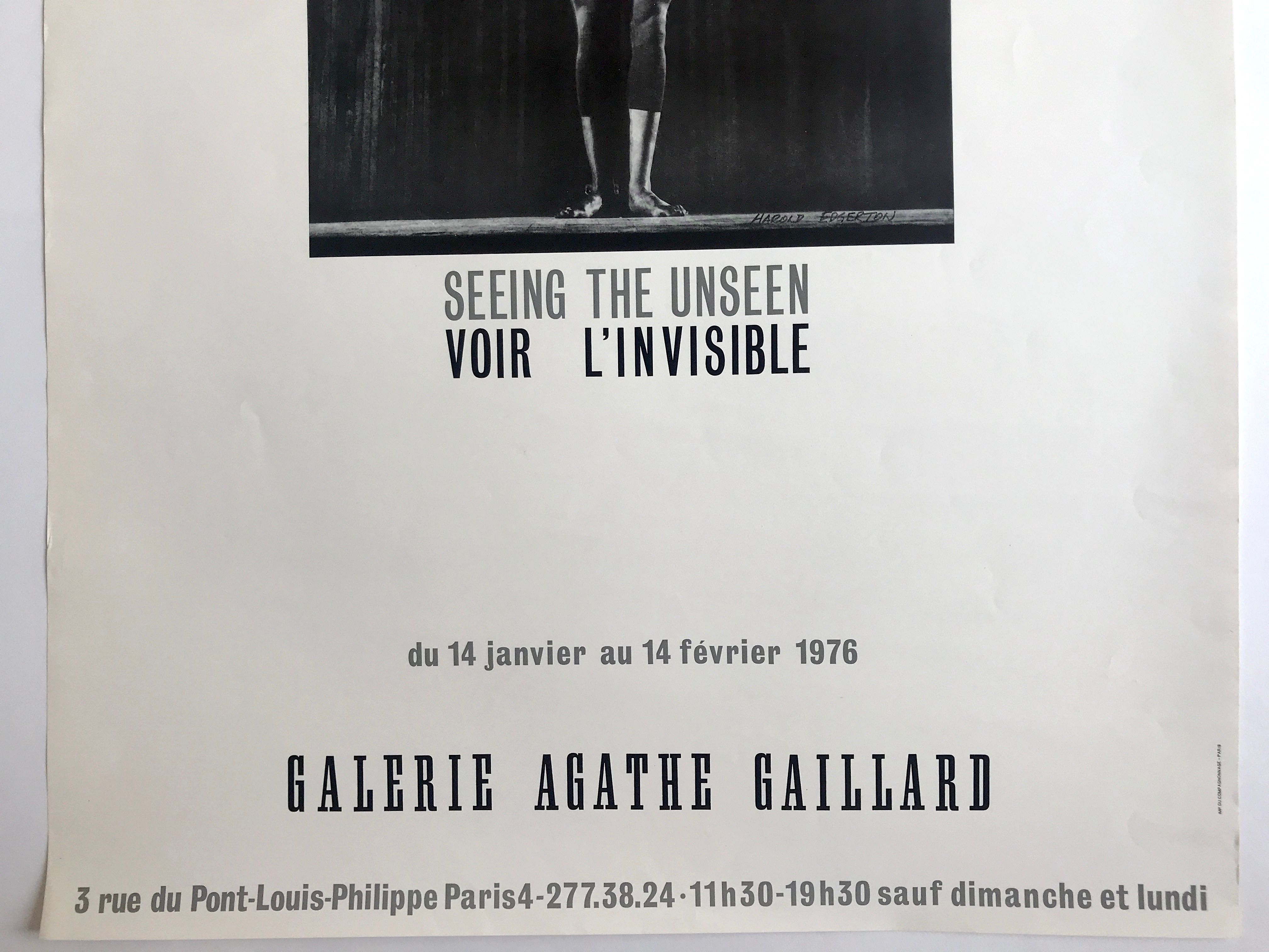 Original poster by Harold EDGERTON, Galerie Agathe Gaillard, 1976