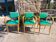 3 fauteuils bridges, vintage, accoudoirs arrondis