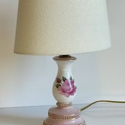 Ceramic Lamp Italy Roses and Gold