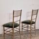 Set of 2 opera chairs in faux bamboo, France, 1940s