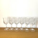 Wine glasses - Cristal d'Arques - Longchamp model - Perfect condition - vintage
