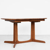 Table ovale danoise en teck avec 2 extensions