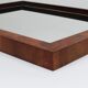 Square Biedermeier Antique 19th Century Walnut Wall Mirror, Vienna, 1850s