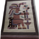 Carpet wool decorative Mexican ethnic, 146 x 97