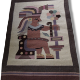 Carpet wool decorative Mexican ethnic, 146 x 97