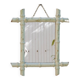 Patinated bamboo mirror
